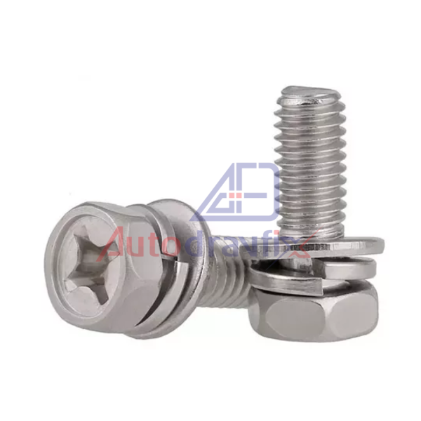 Parafuso Philips M6x16 universal/iveco/ecosport/volkswagem/ford (PF30)