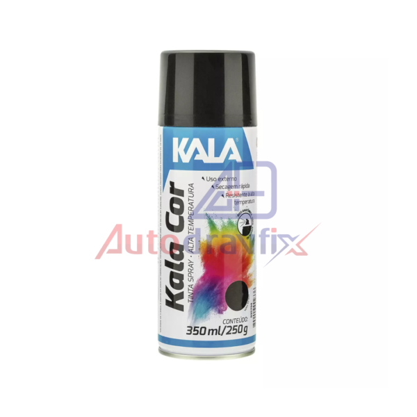 Tinta Spray Alta Temperatura Preto Brilho 350ml Kala