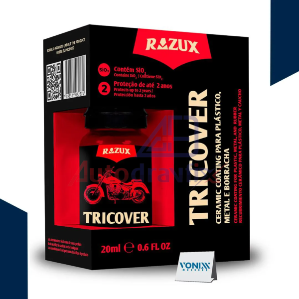 Tricover vitrificador para metais, plásticos e borrachas 20ml Razux