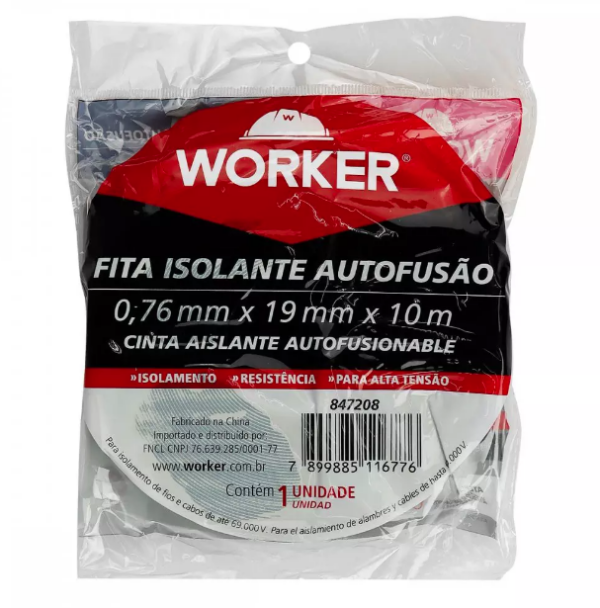 Fita Isolante Autofusão 19x05m Worker